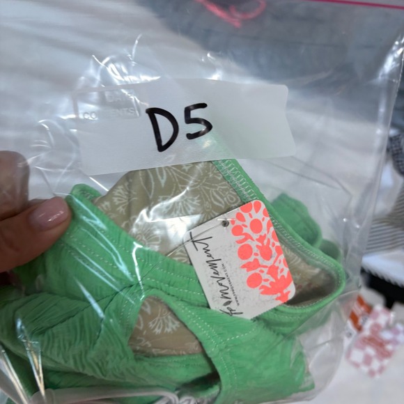 FP Beach Green Bikini Set Textured High Waist Swimsuit New Size S - Picture 8 of 8